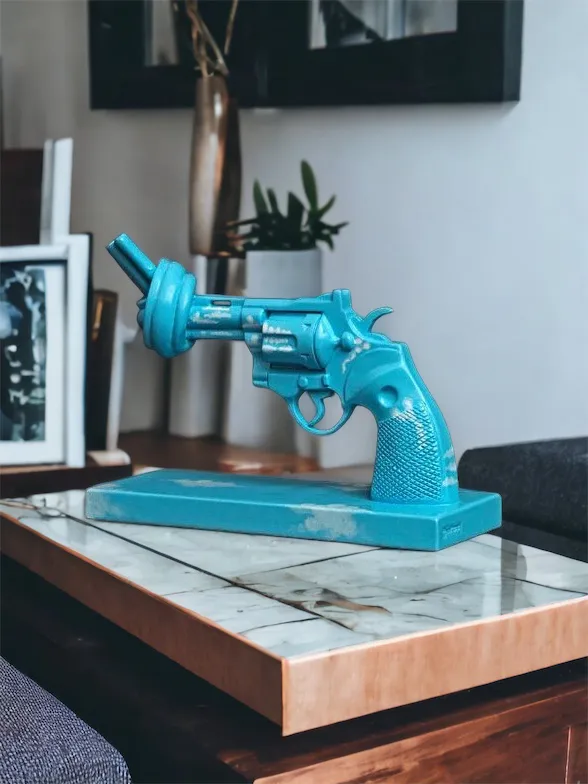 Imagine decoration 30 cm, Blue-white Non Violence