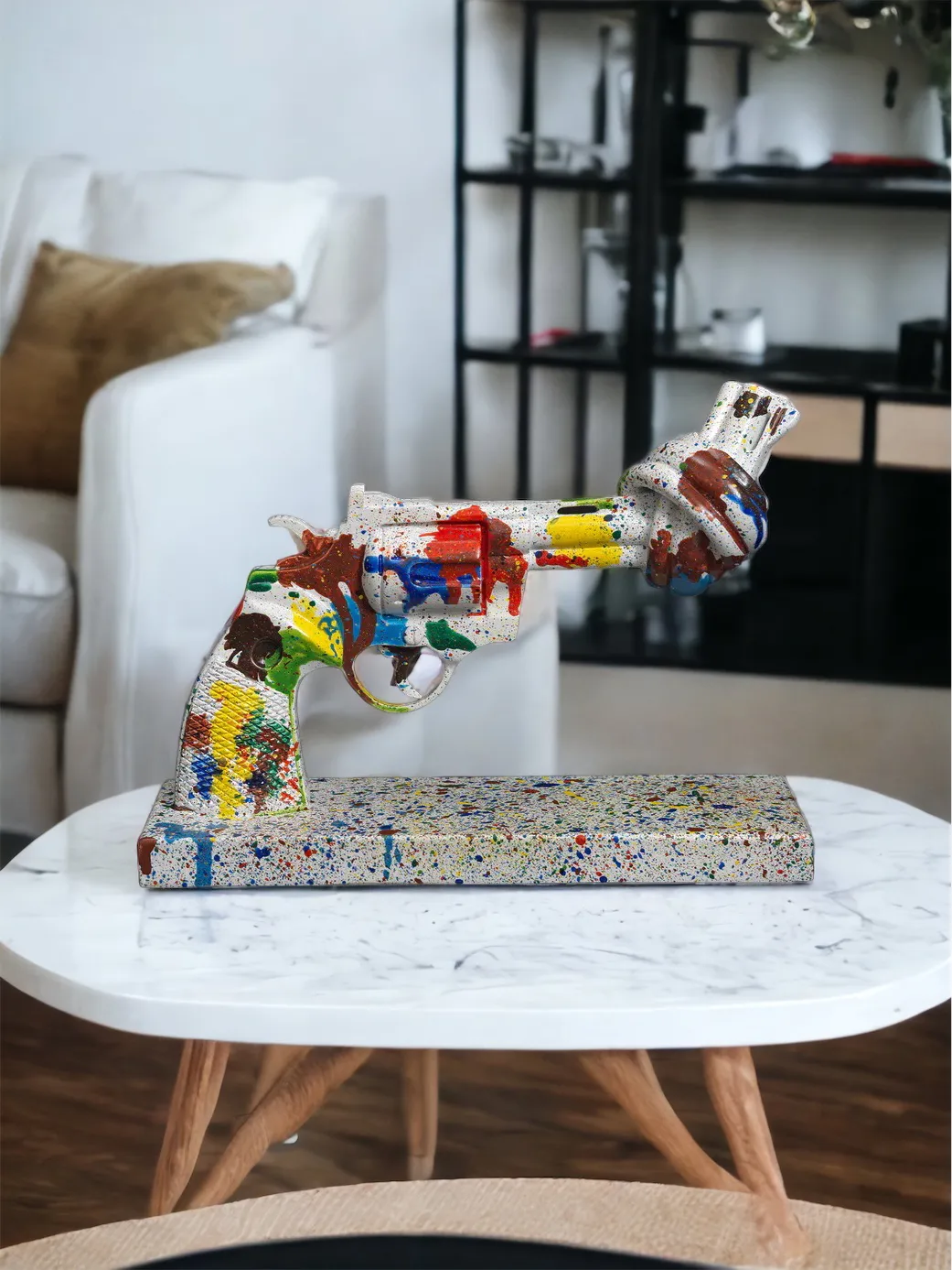 Tennis for Peace Decoration 19 cm, Multi Non Violence