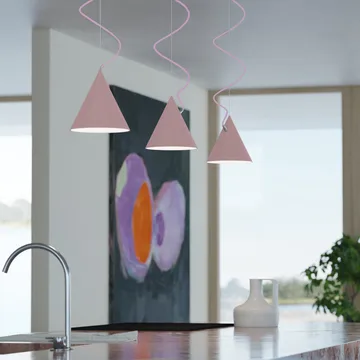 Castor pendant 20 cm - Pink-pink-silver - Noon