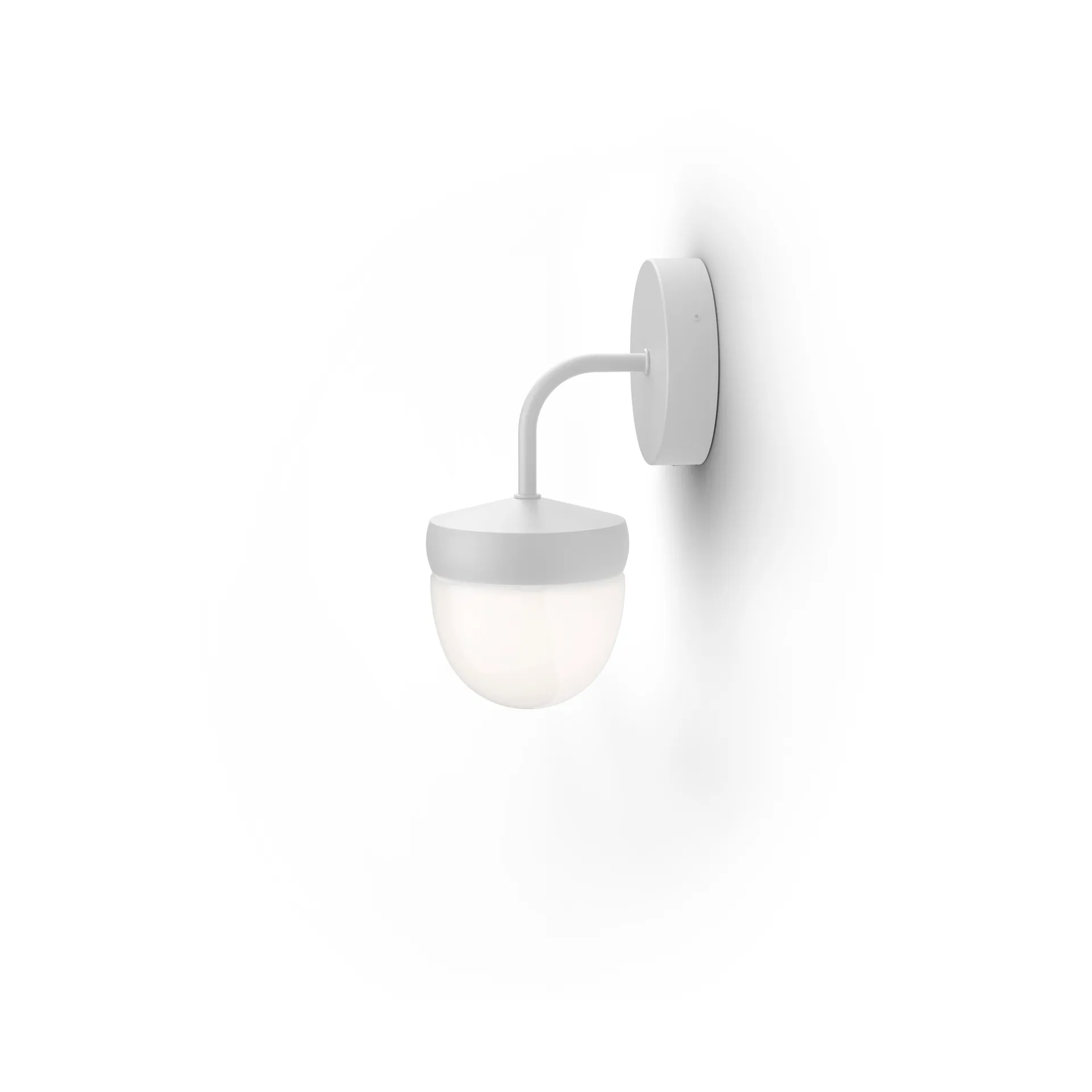 Pan wall lamp frosted 10 cm, White Noon