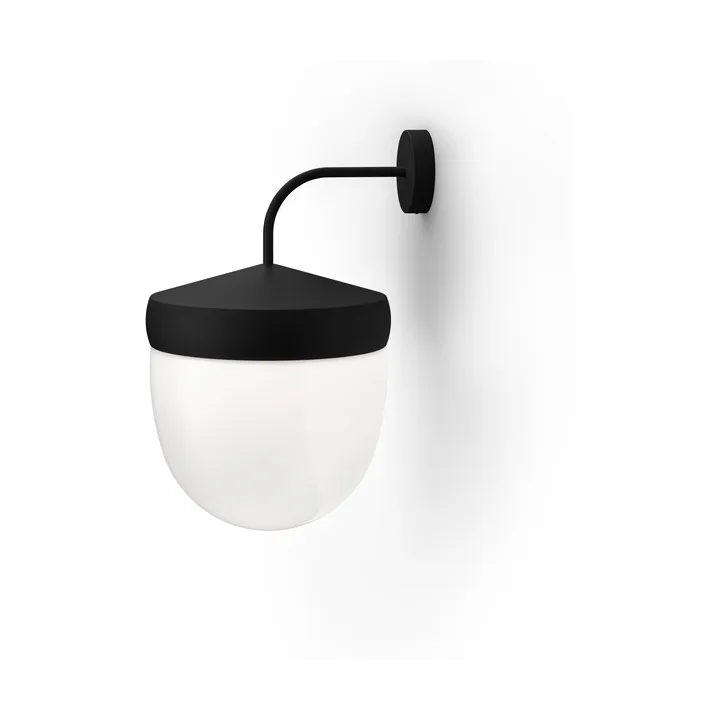 Pan wall lamp frosted 30 cm - Black - Noon