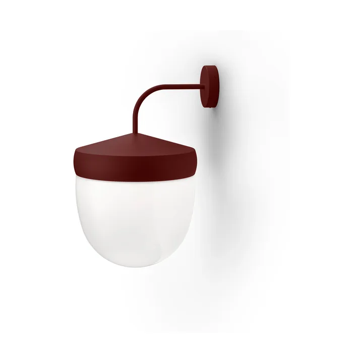 Pan wall lamp frosted 30 cm - Bordeaux red - Noon