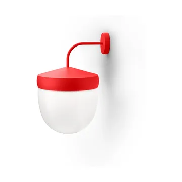 Pan wall lamp frosted 30 cm - Red - Noon
