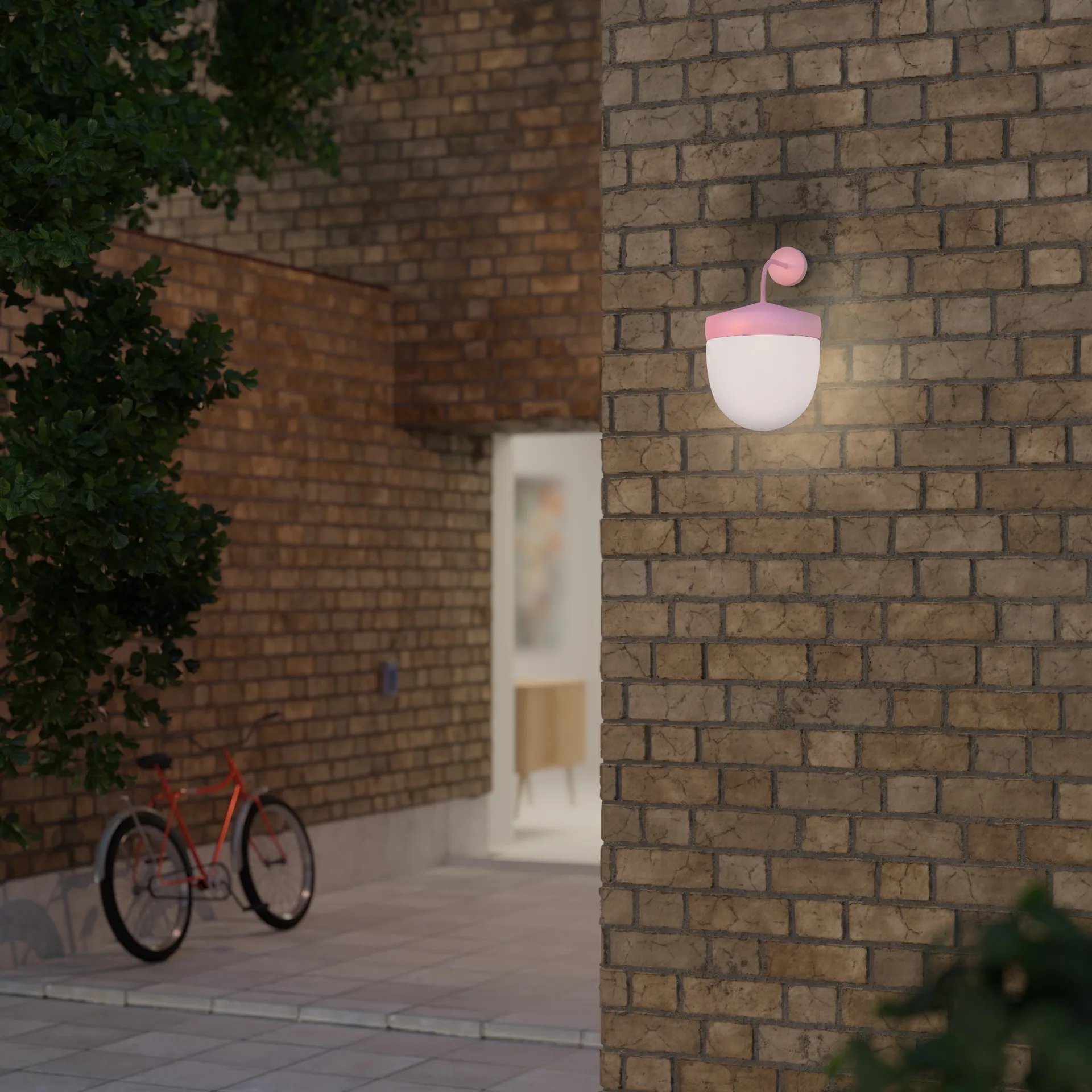 Pan wall lamp frosted 30 cm, Rosa Noon