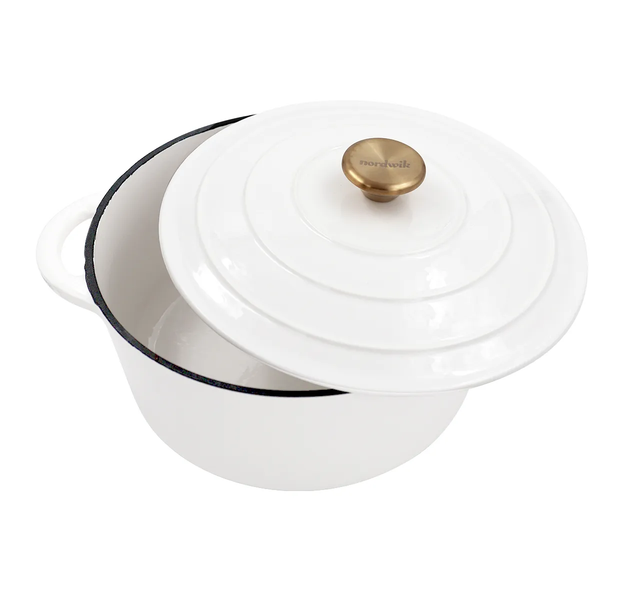 Nordwik cast iron pot 5 L, White Nordwik