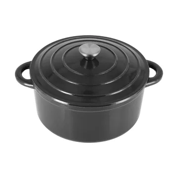 Nordwik cast iron pot round 5 l - Black-silver - Nordwik