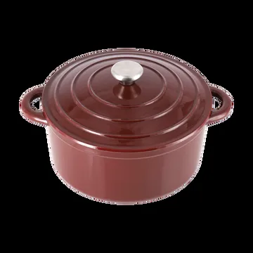 Nordwik cast iron pot round 5 l - Burgundy - Nordwik