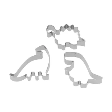 Nordwik gingerbread cutter dinosaur 3 piece set - Stainless steel - Nordwik