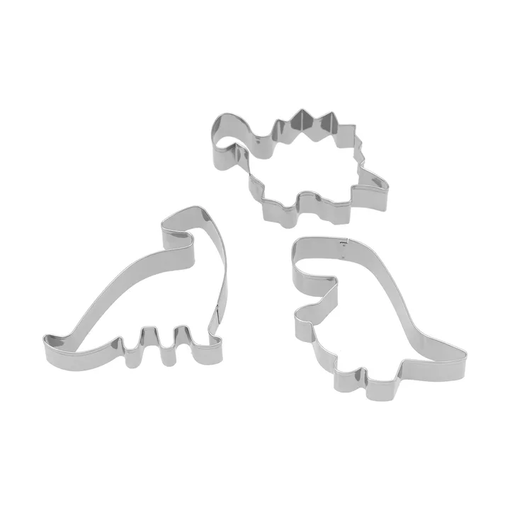 Nordwik gingerbread cutter dinosaur 3 piece set - Stainless steel - Nordwik