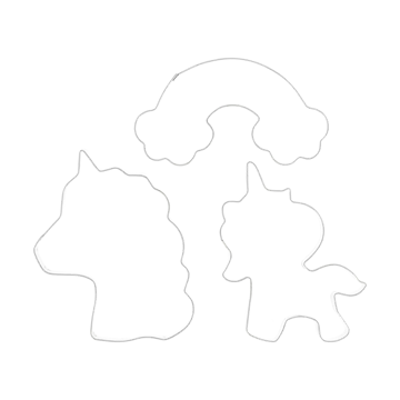 Nordwik gingerbread cutter unicorn 3 piece set - Stainless steel - Nordwik
