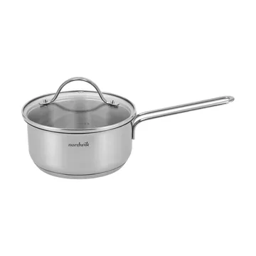 Nordwik saucepan with glass lid 1.3 liter - Stainless steel - Nordwik