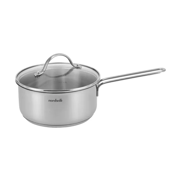 Nordwik saucepan with glass lid 1.9 liter - Stainless steel - Nordwik