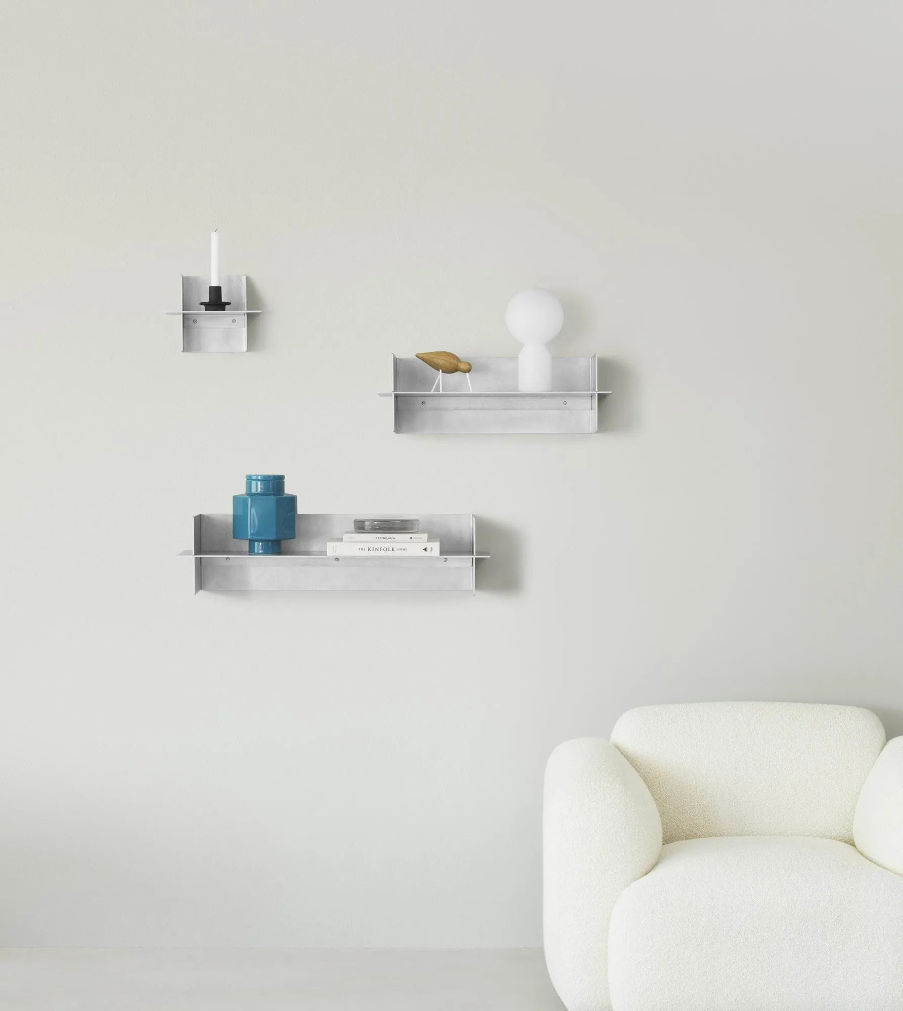 Alu Shelf shelf 80 cm, Aluminium Normann Copenhagen