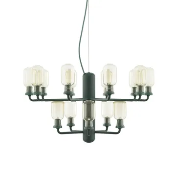 Amp chandelier - gold-green - Normann Copenhagen