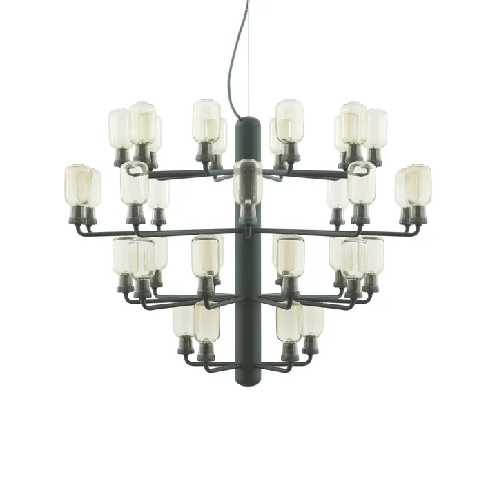 Amp Chandelier - Green/gold, large - Normann Copenhagen