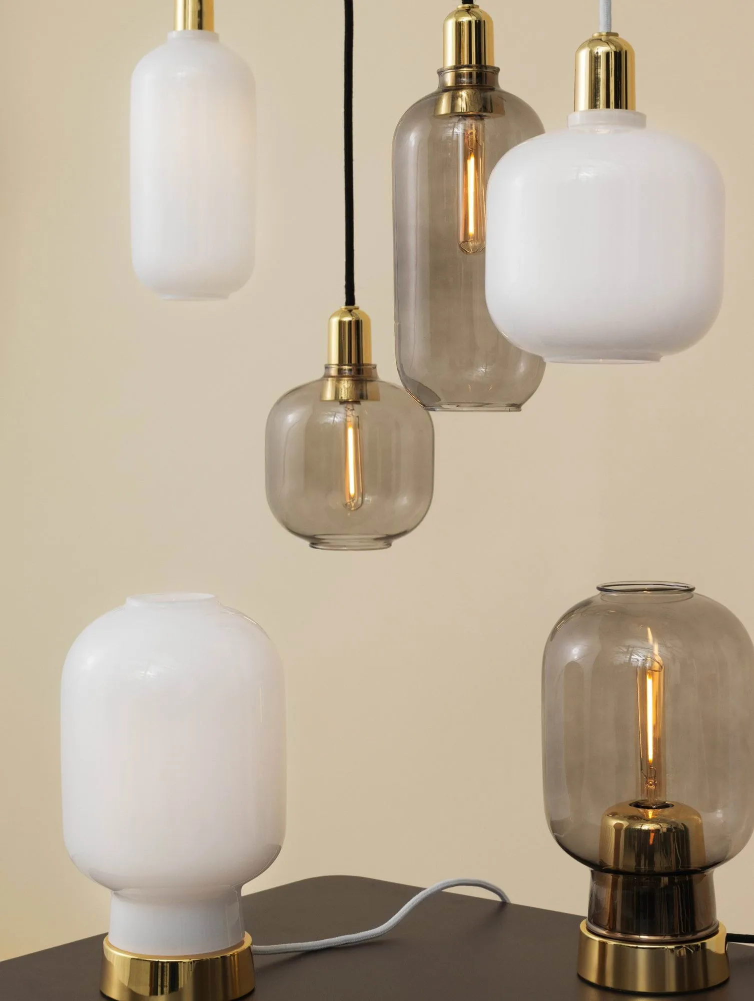Amp table lamp, gre-brass Normann Copenhagen