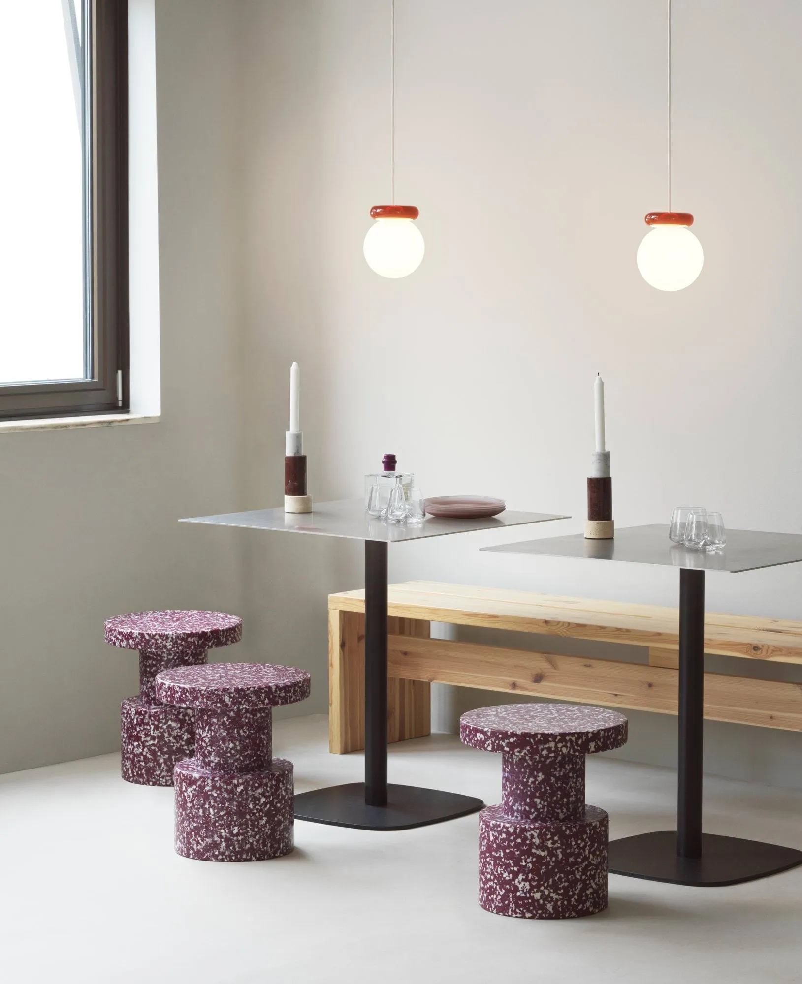 Bit stool, Burgundy Normann Copenhagen