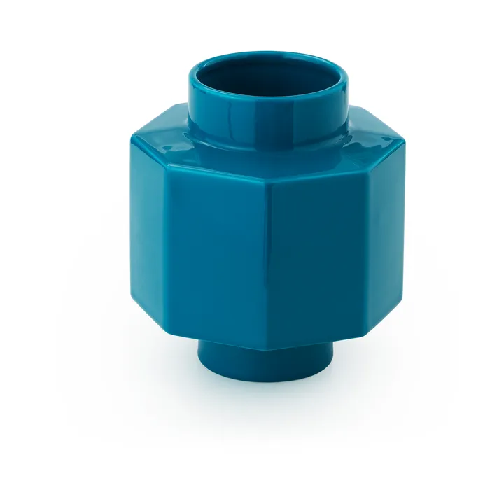 Deko Object H5 Hexagon vase - Petrol Blue - Normann Copenhagen