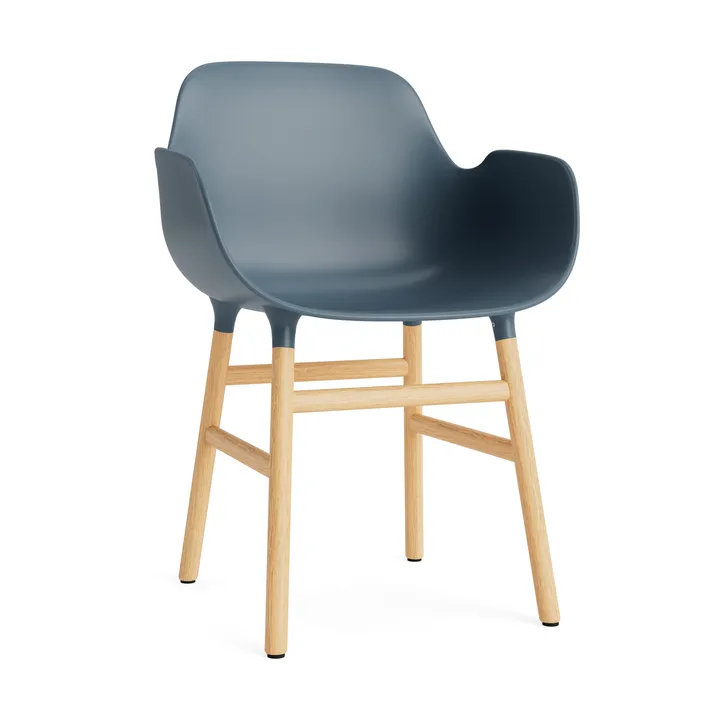 Form armchair - Blue, oak legs - Normann Copenhagen