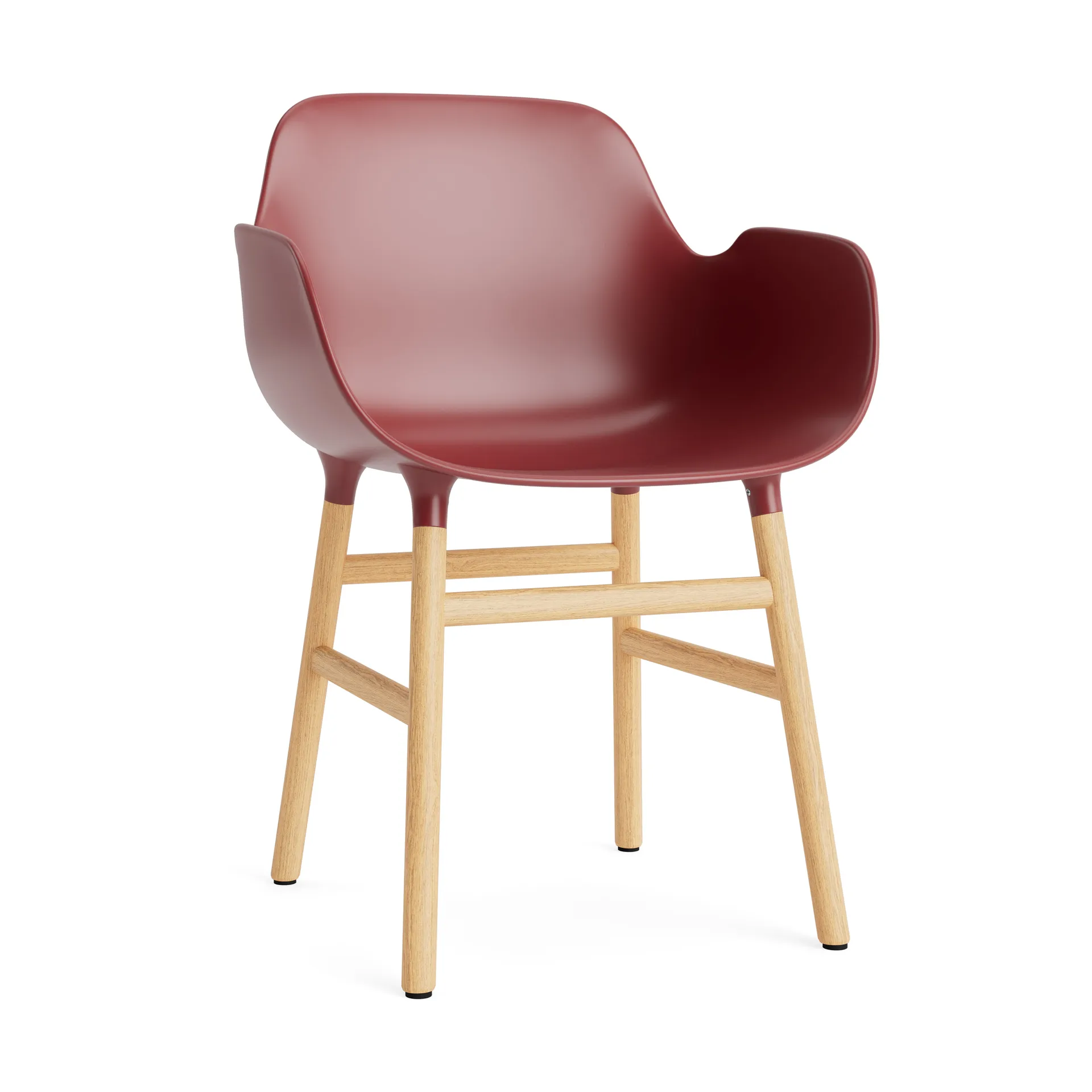 Form armchair, Red, oak legs Normann Copenhagen