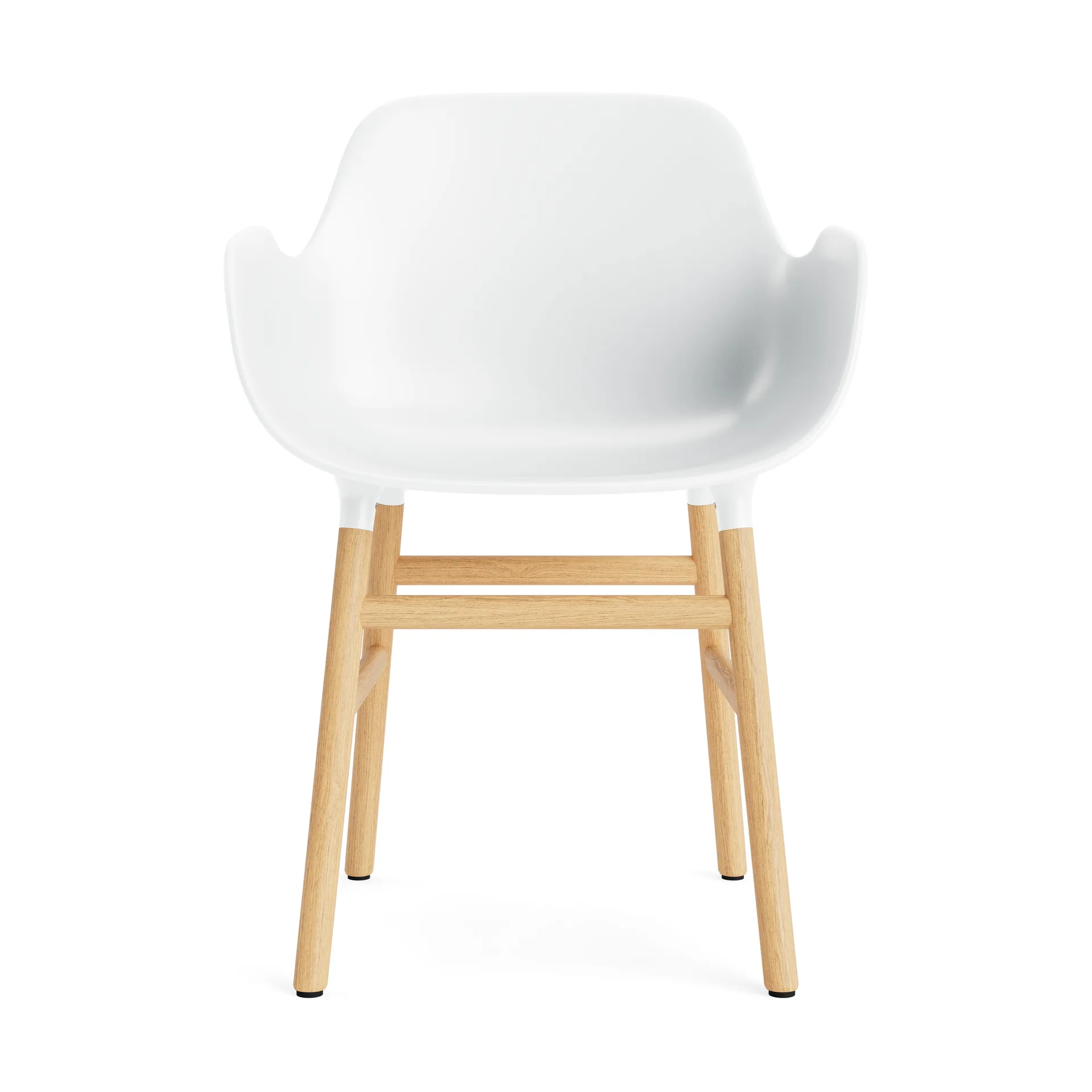 Form armchair, White, oak legs Normann Copenhagen