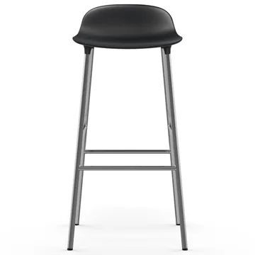 Form bar stool chrome leg 75 cm - black - Normann Copenhagen