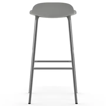 Form bar stool chrome leg 75 cm - grey - Normann Copenhagen