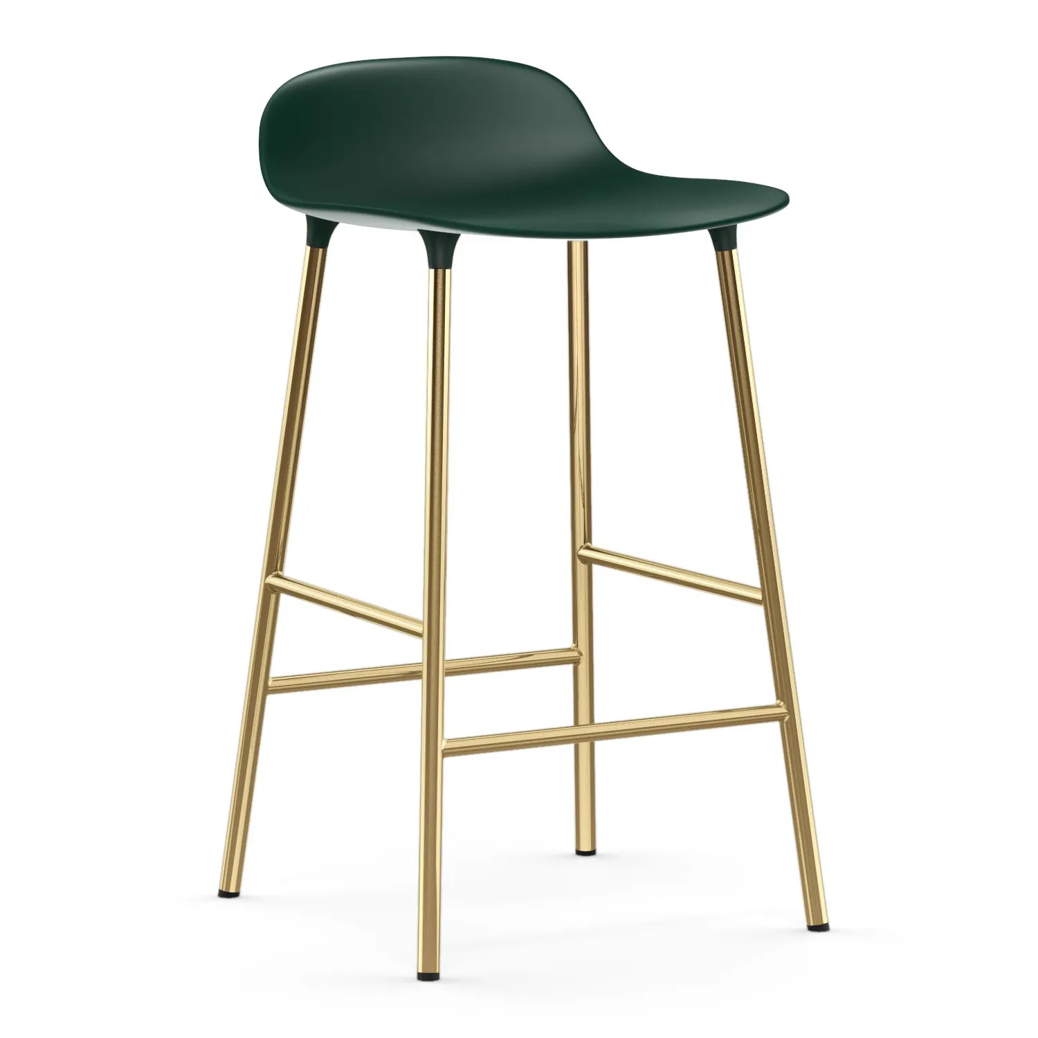 Form barstool bronze legs 65 cm, Green Normann Copenhagen