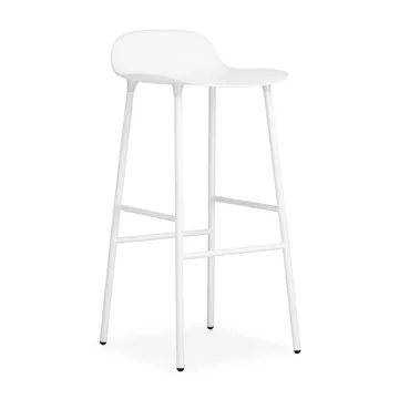 Form barstool metal legs 75 cm - White - Normann Copenhagen