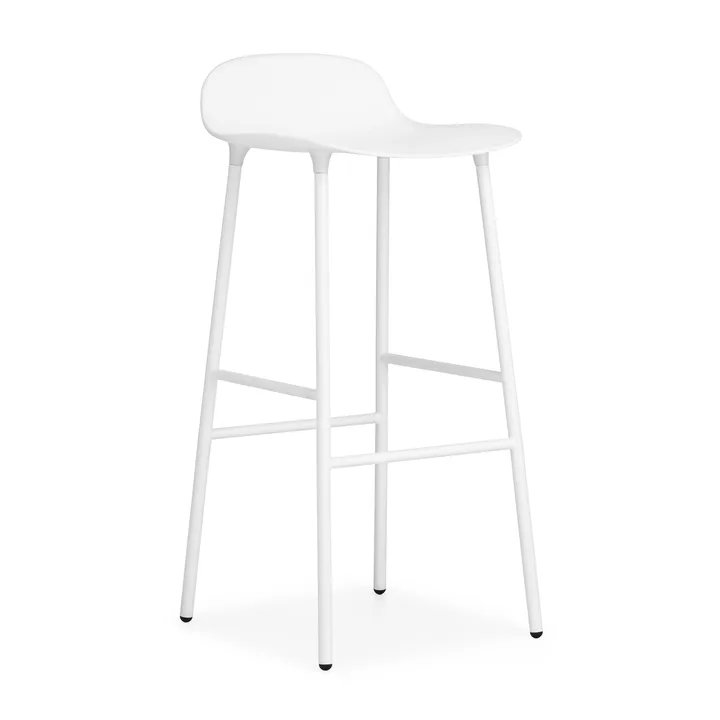 Form barstool metal legs 75 cm - White - Normann Copenhagen