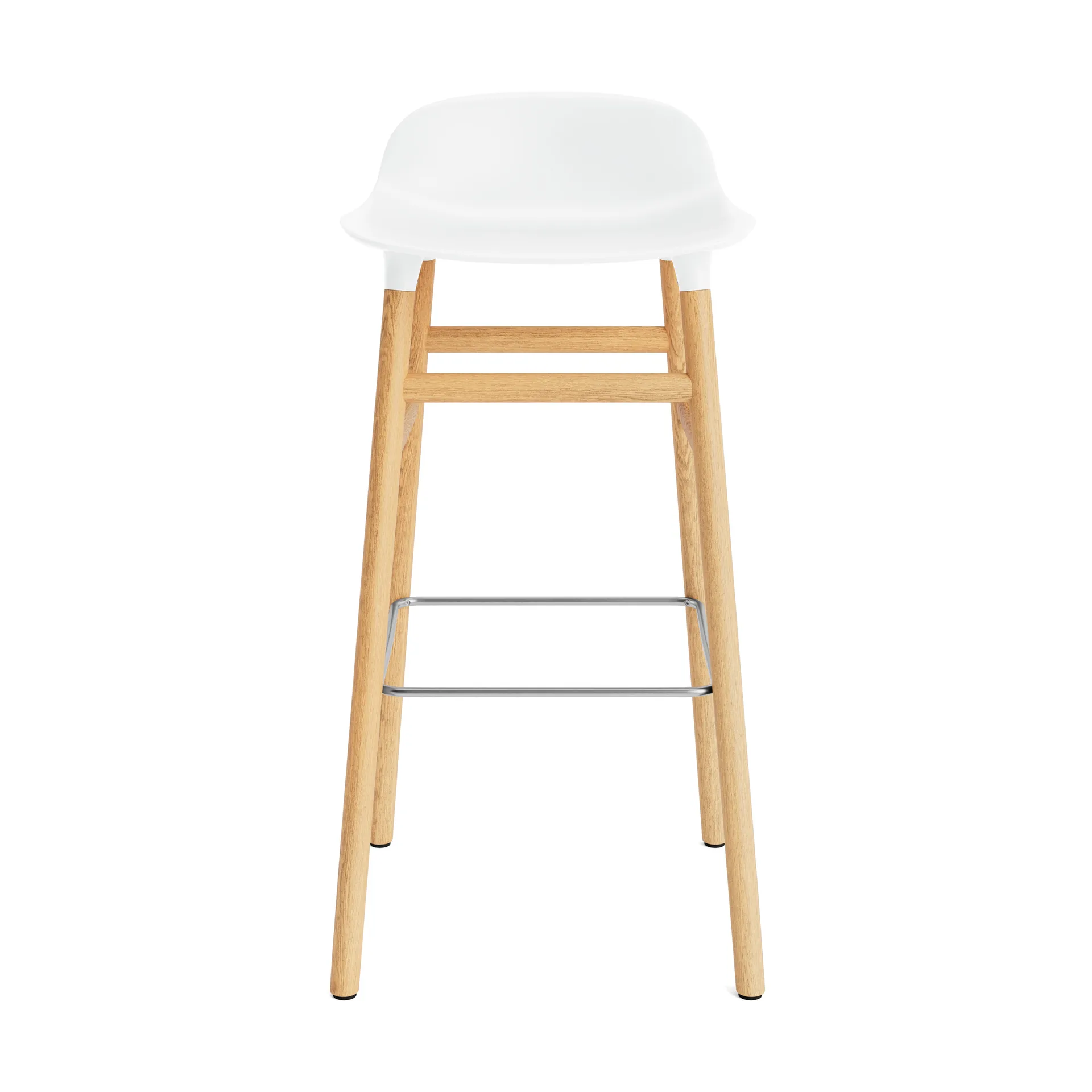 Form barstool oak legs 75 cm, White Normann Copenhagen
