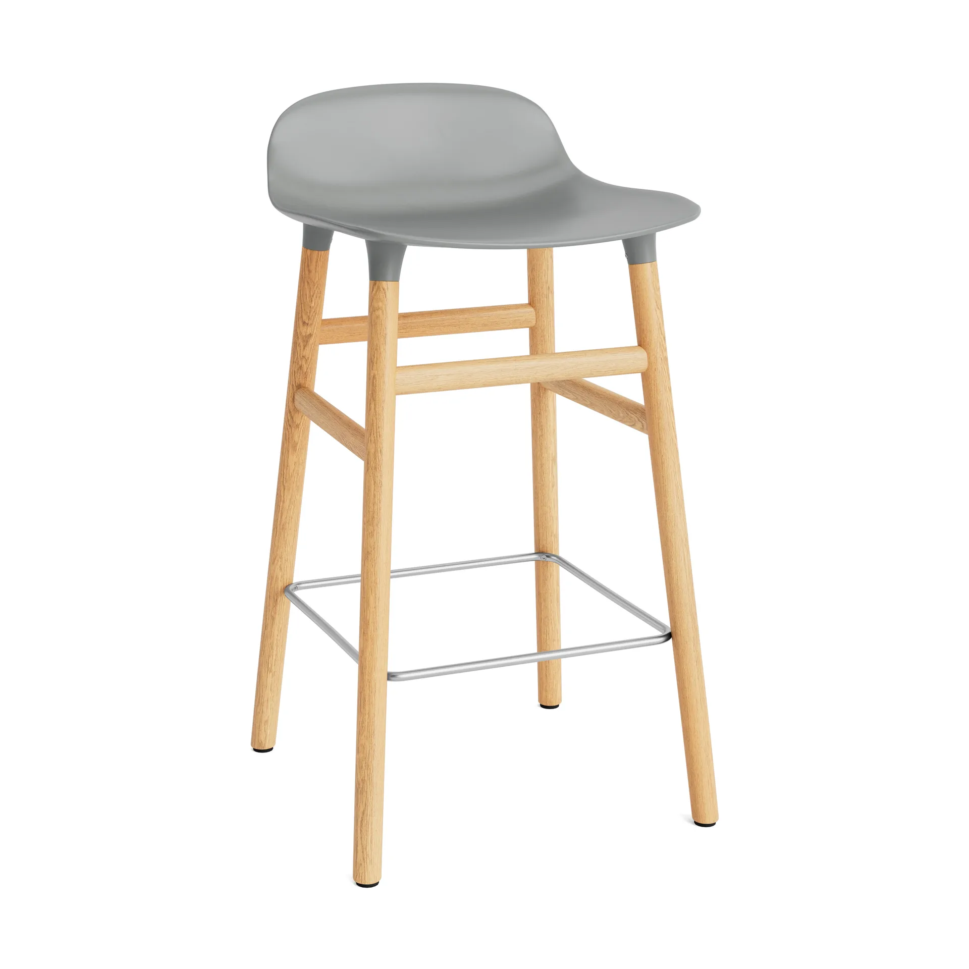 Form barstool oak legs, Grey Normann Copenhagen