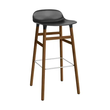 Form barstool walnut legs 75 cm - Black - Normann Copenhagen