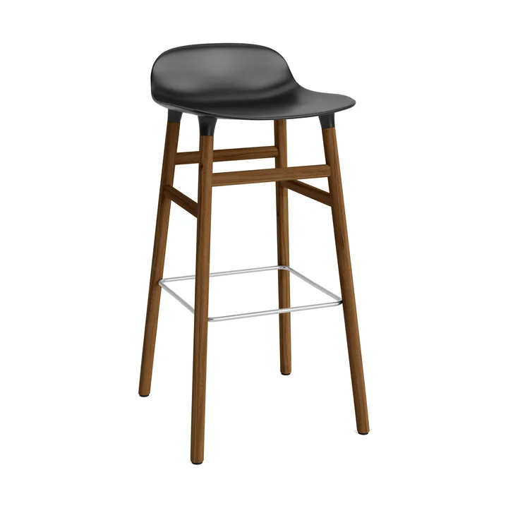 Form barstool walnut legs 75 cm - Black - Normann Copenhagen