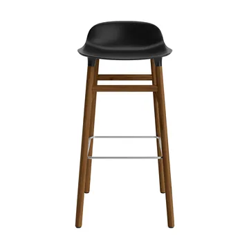 Form barstool walnut legs 75 cm - Black - Normann Copenhagen