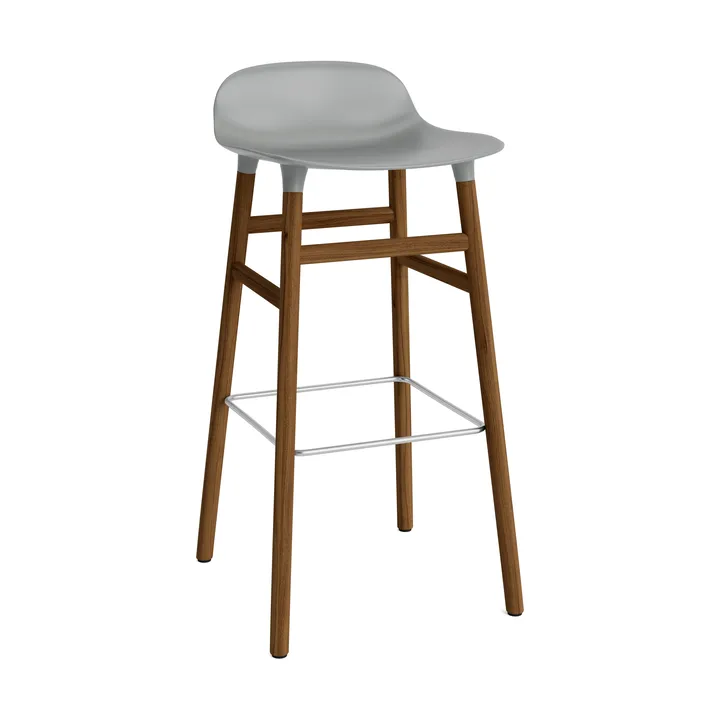 Form barstool walnut legs 75 cm - Grey - Normann Copenhagen