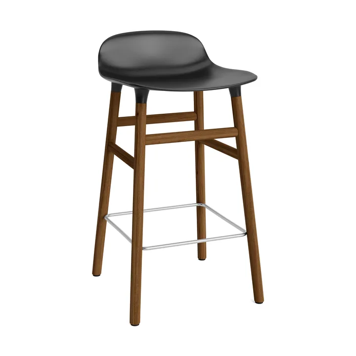 Form barstool walnut legs - Black - Normann Copenhagen