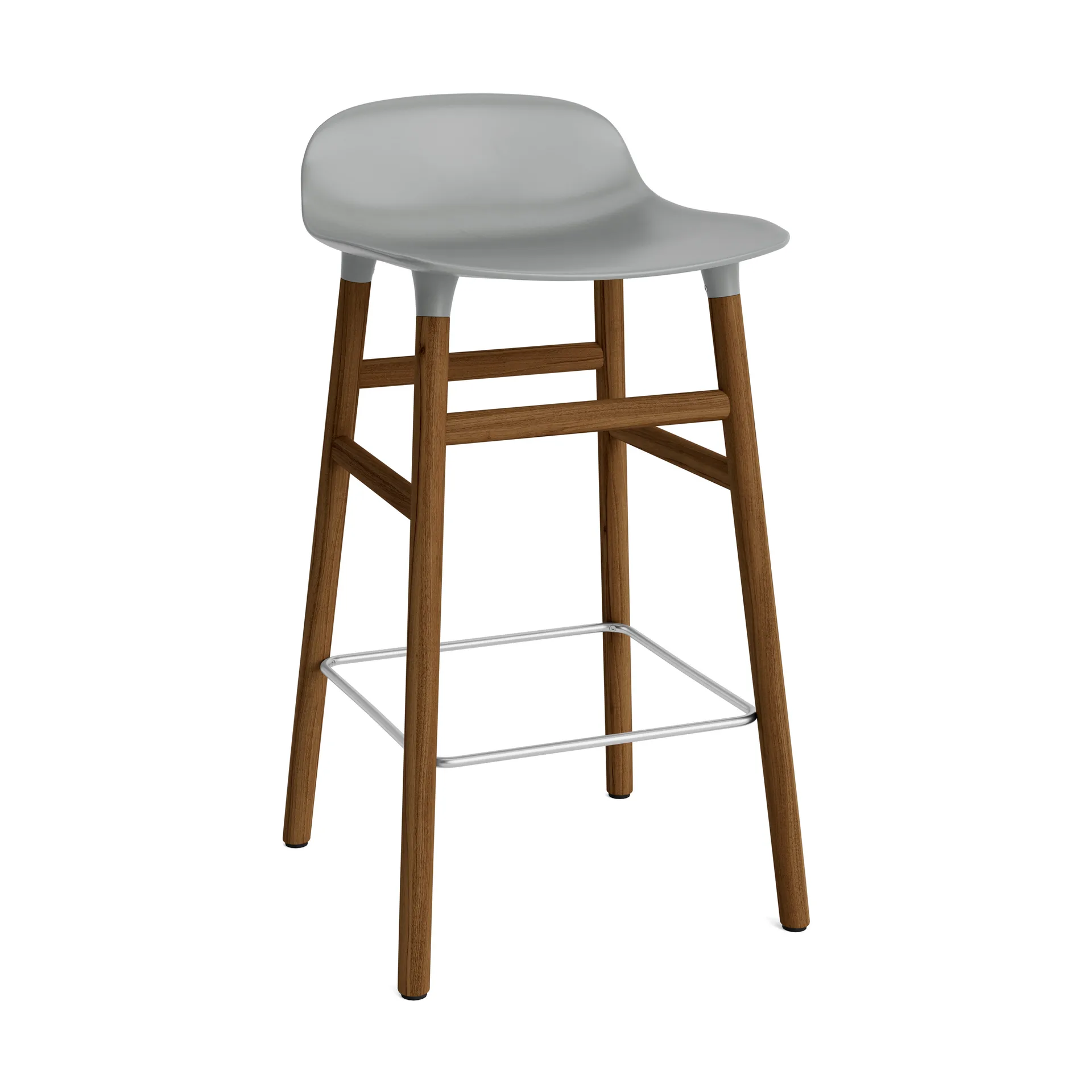 Form barstool walnut legs, Grey Normann Copenhagen