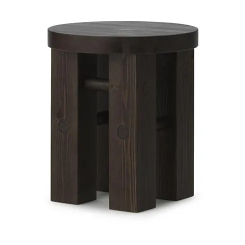 Fyr stool 45 cm, Dark brown Normann Copenhagen