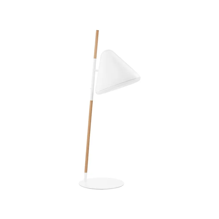 Hello floor lamp - White, beech legs - Normann Copenhagen