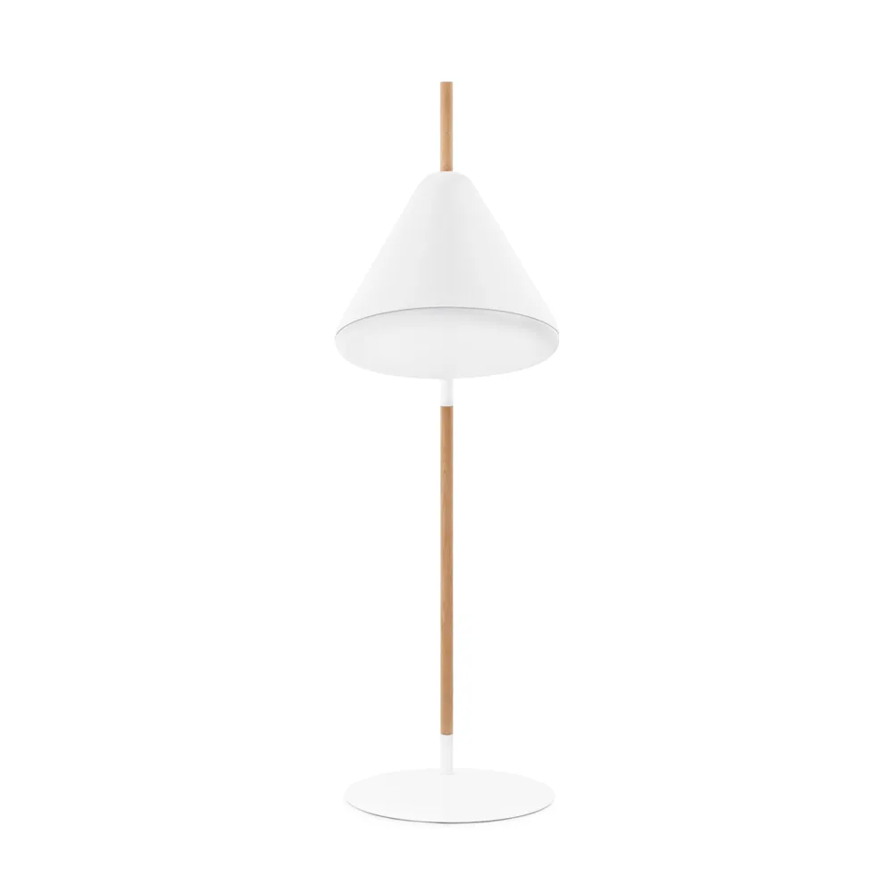 Hello floor lamp, White, beech legs Normann Copenhagen