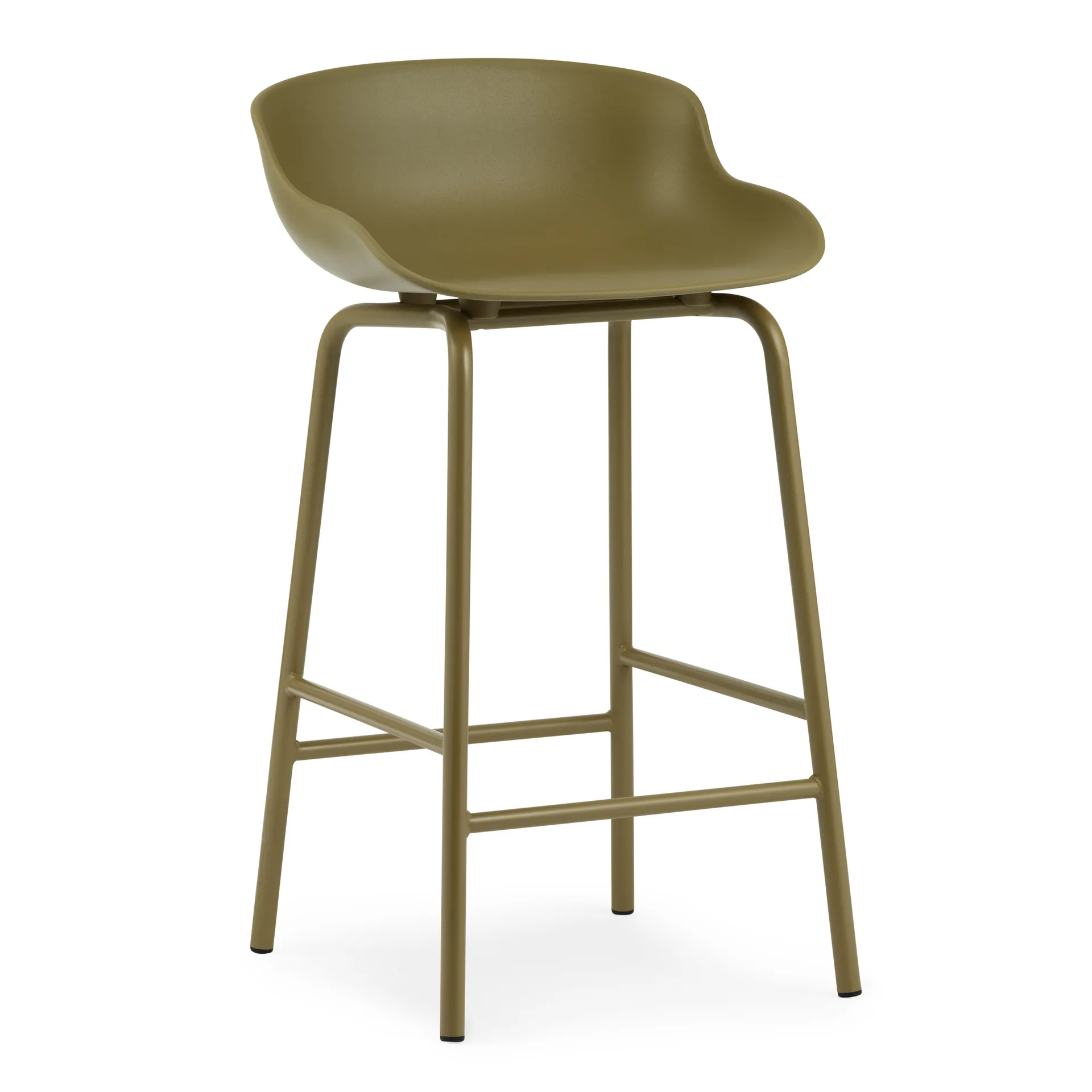 Hyg barstool metal legs 65 cm, Olive green Normann Copenhagen