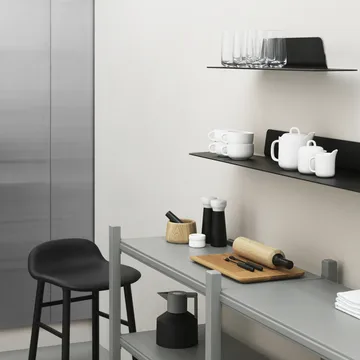 Jet shelf - Black, aluminium, 160 cm - Normann Copenhagen
