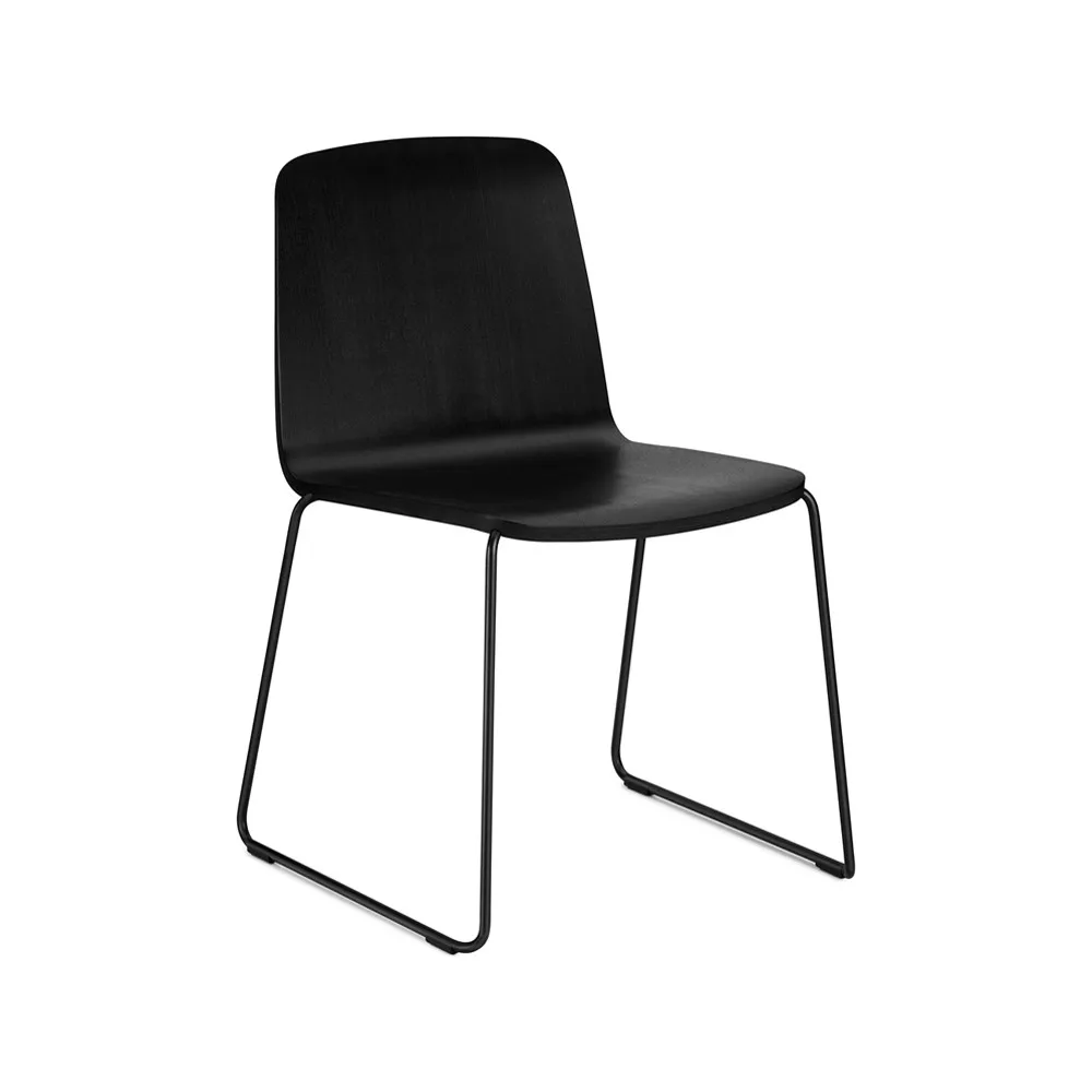 Just chair, Black, black edge, black metal stand Normann Copenhagen