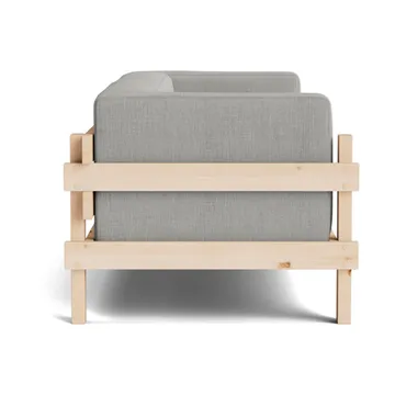 Kube sofa - Lacquered pine-fabric Remix 143 Grey, 220 cm - Normann Copenhagen