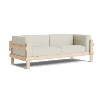 Kube sofa - Lacquered pine-fabric Remix 223 Beige, 220 cm - Normann Copenhagen