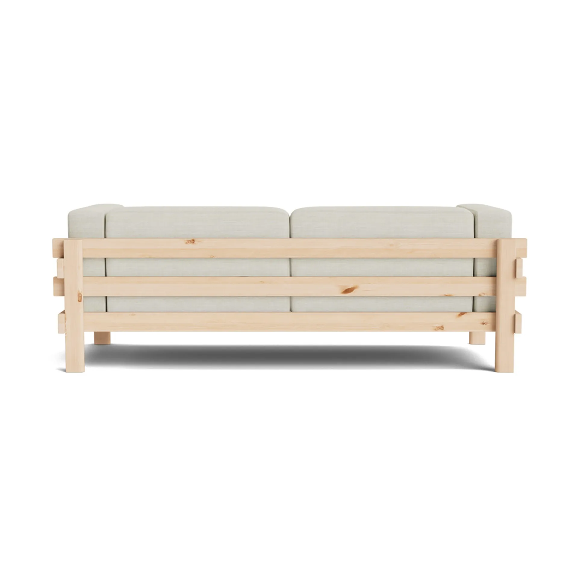 Kube sofa, Lacquered pine-fabric Remix 223 Beige, 220 cm Normann Copenhagen