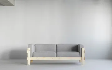 Kube sofa - Lacquered pine-fabric Remix 223 Beige, 220 cm - Normann Copenhagen