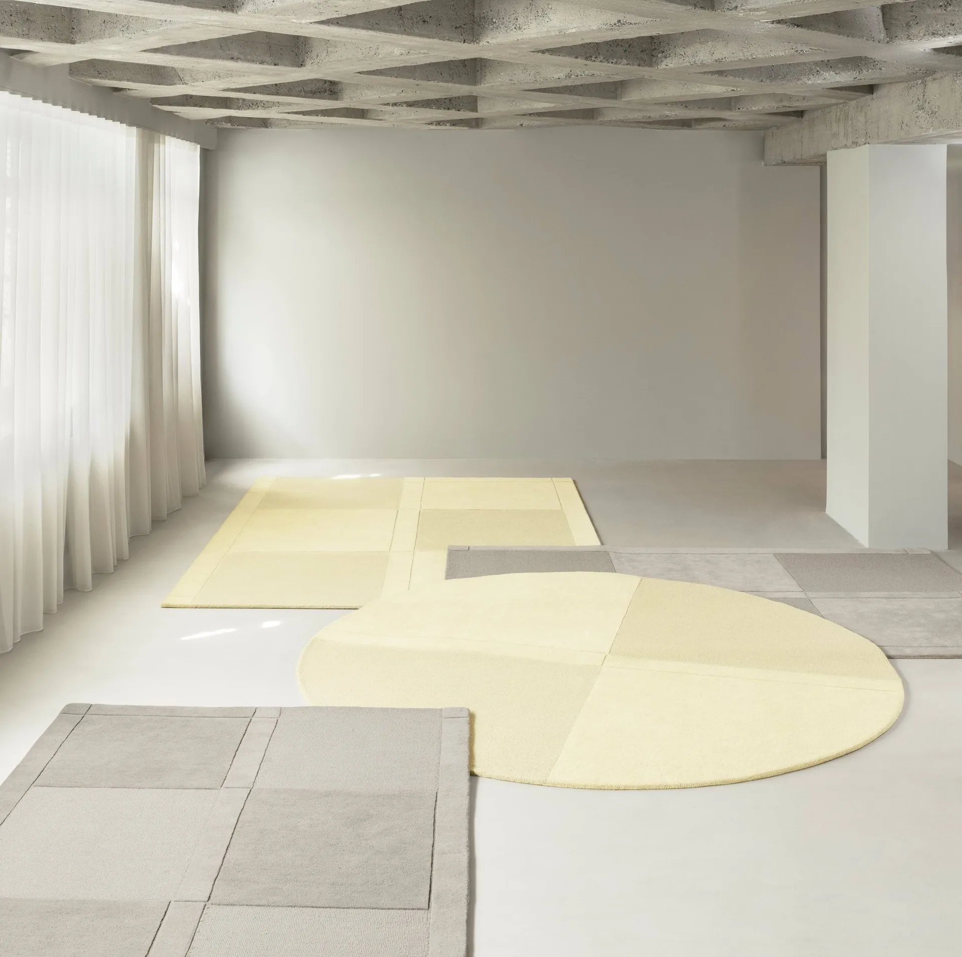 Level wool rug, Light yellow, 170x240 cm Normann Copenhagen