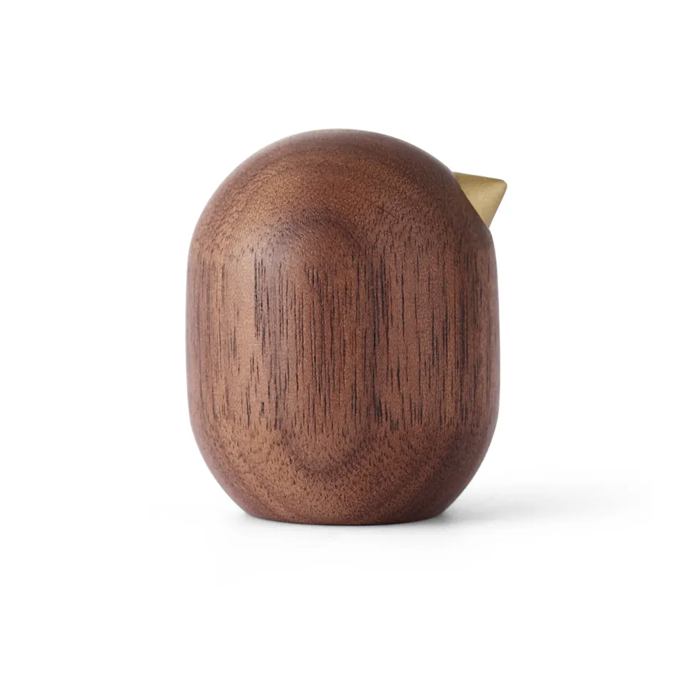 Little Bird figure walnut, 4.5 cm Normann Copenhagen